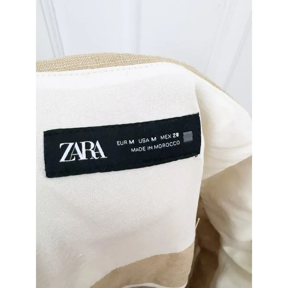 Zara Linen Halter Jumpsuit (Size Medium)